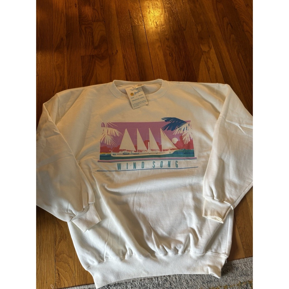 Vintage Windsong‎ Ship Sweatshirt Windstar Cruises One Size OS NWT Lifestyles